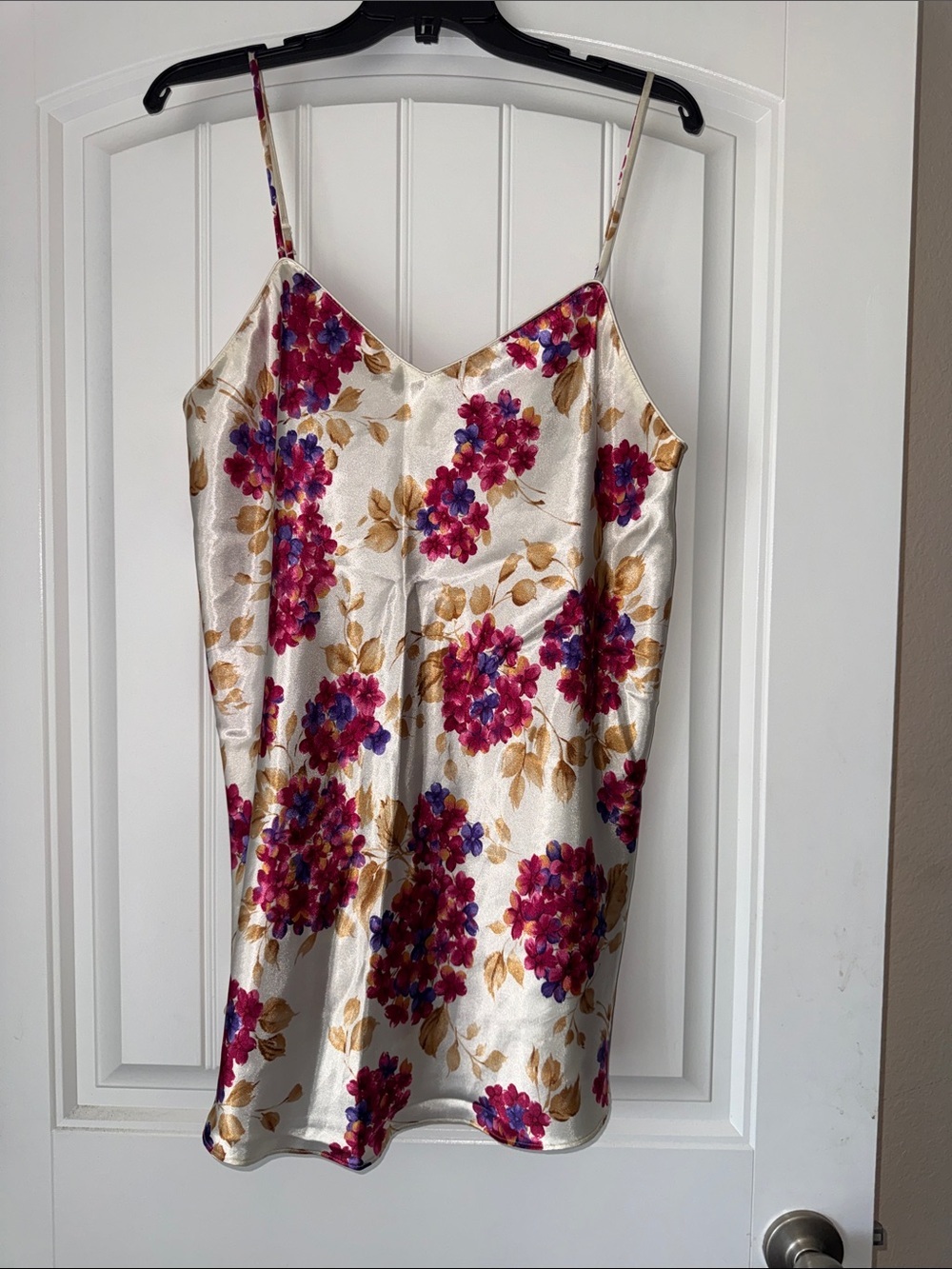 Cacique Y2K Floral Satin Slip Dress - Size Medium
